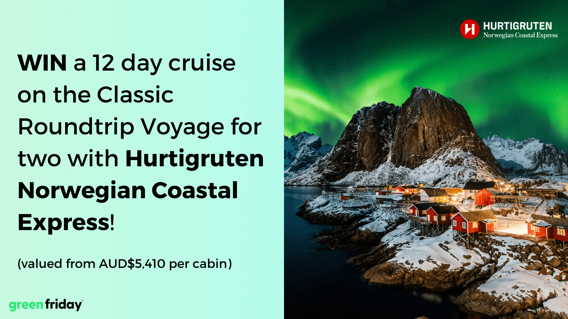Win a cruise for 2 aboard the Norwegian Coastal Express from our friends at Hurtigruten!!
