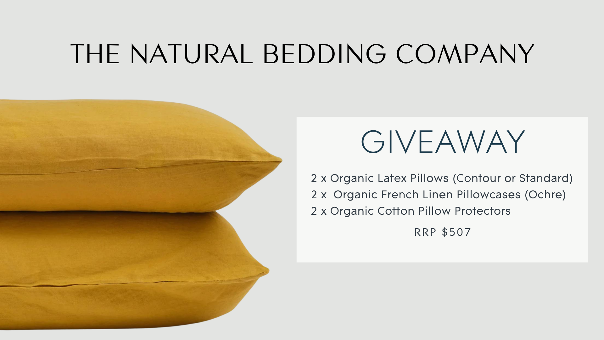 Giveaway: $507 Organic Pillow Bundle from The Natural Bedding Company