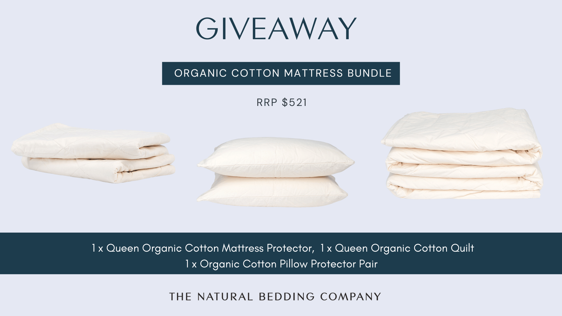 WIN a $521 Organic Cotton Mattress Bundle from The Natural Bedding Company
